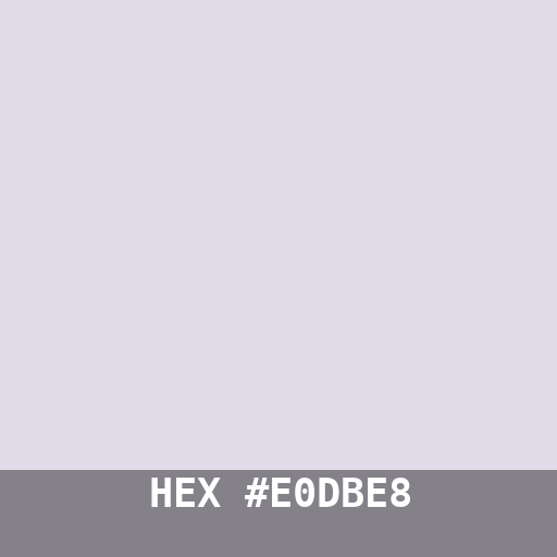 #E0DBE8 hex color swatch