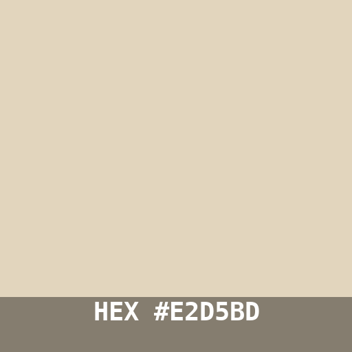 #E2D5BD hex color swatch