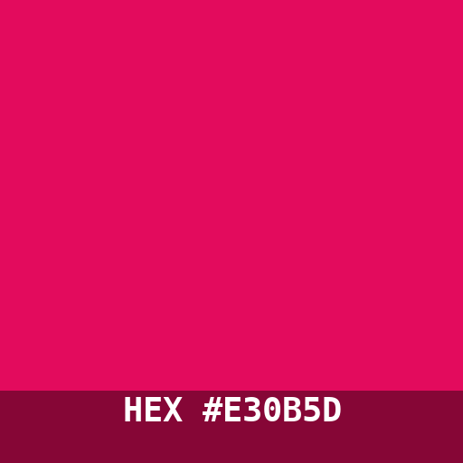 #E30B5D hex color swatch