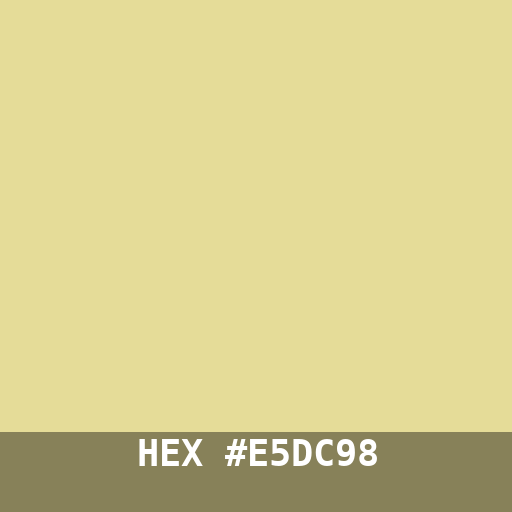 #E5DC98 hex color swatch