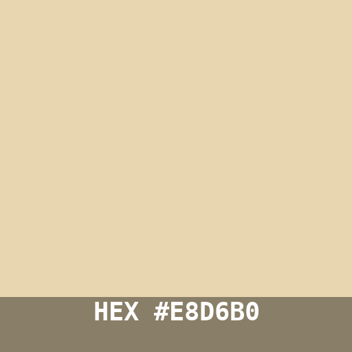 #E8D6B0 hex color swatch