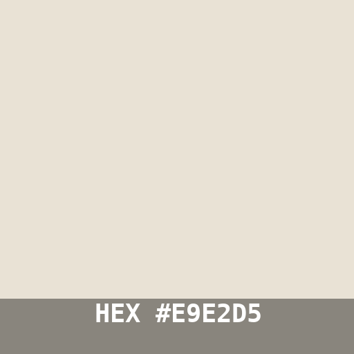 #E9E2D5 hex color swatch