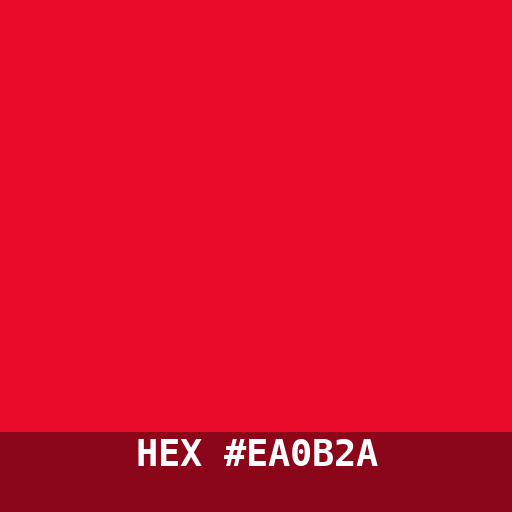 #EA0B2A hex color swatch