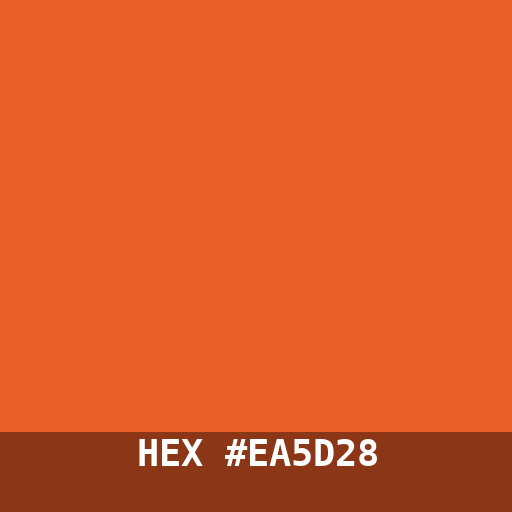 #EA5D28 hex color swatch