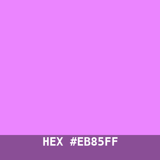 #EB85FF hex color swatch