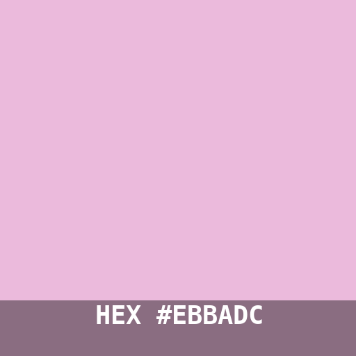 #EBBADC hex color swatch