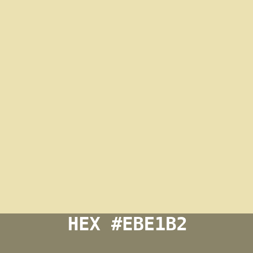 #EBE1B2 hex color swatch