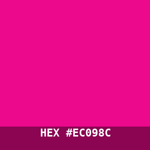 #EC098C hex color swatch