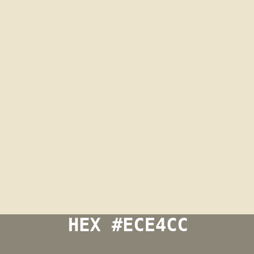 #ECE4CC hex color swatch