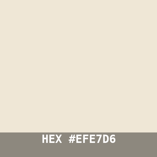 #EFE7D6 hex color swatch
