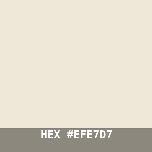 #EFE7D7 hex color swatch