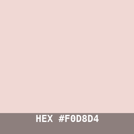 #F0D8D4 hex color swatch