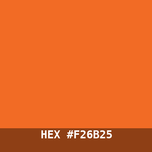 #F26B25 hex color swatch