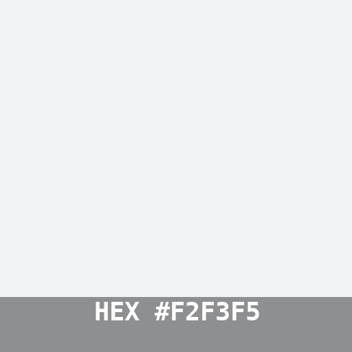 #F2F3F5 hex color swatch