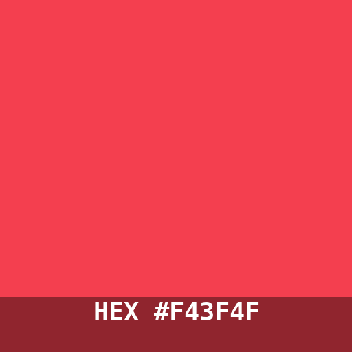 #F43F4F hex color swatch