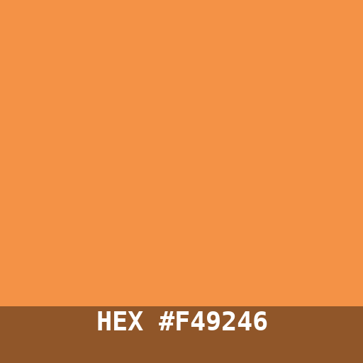 #F49246 hex color swatch