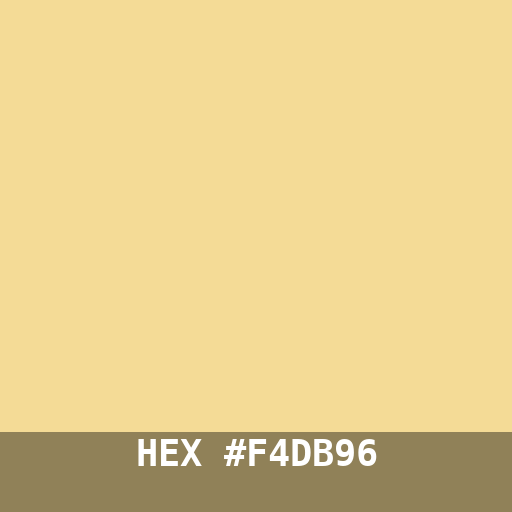 #F4DB96 hex color swatch