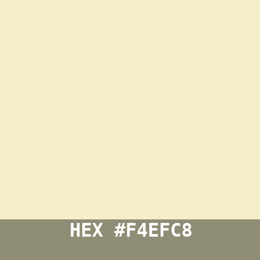 #F4EFC8 hex color swatch