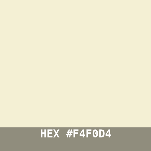 #F4F0D4 hex color swatch