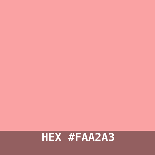 #FAA2A3 hex color swatch