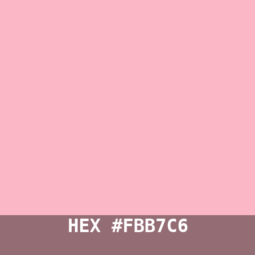 #FBB7C6 hex color swatch