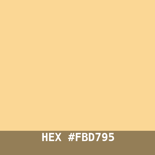 #FBD795 hex color swatch