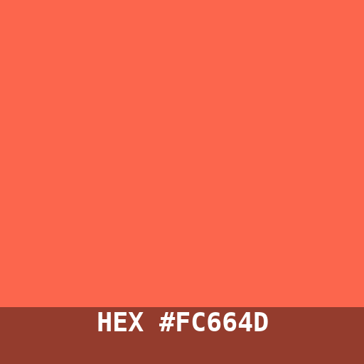 #FC664D hex color swatch