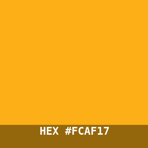 #FCAF17 hex color swatch