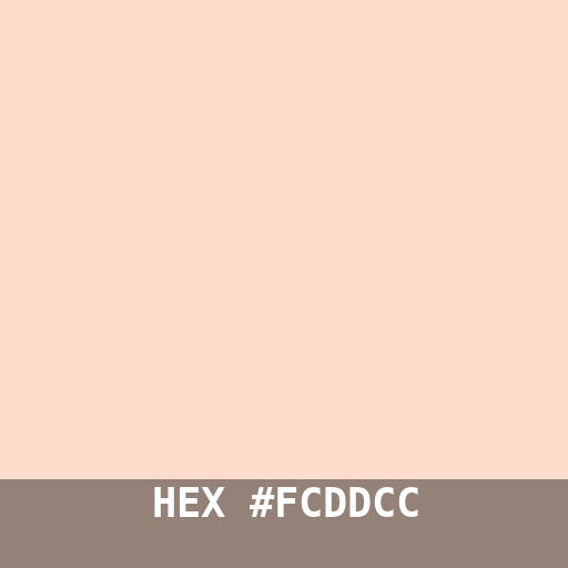 #FCDDCC hex color swatch