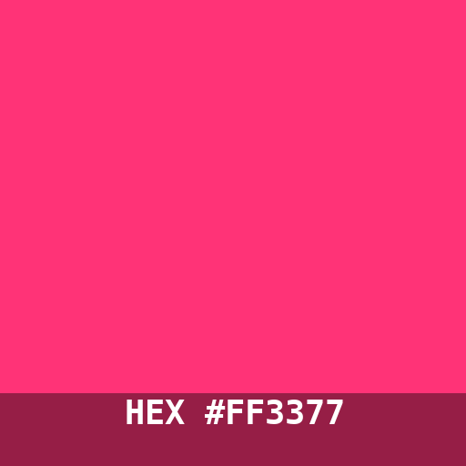 #FF3377 hex color swatch
