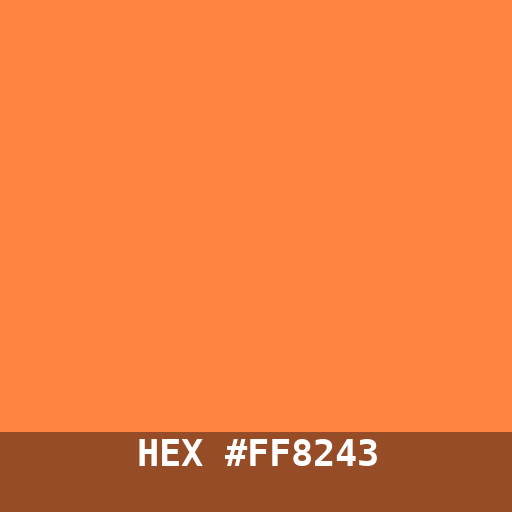 #FF8243 hex color swatch