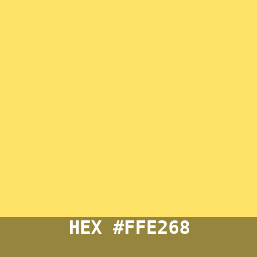 #FFE268 hex color swatch