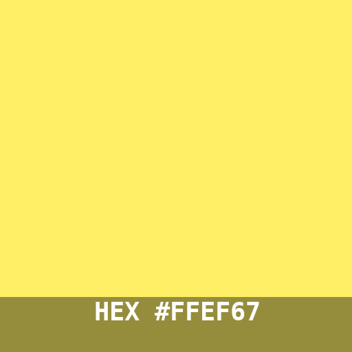 #FFEF67 hex color swatch