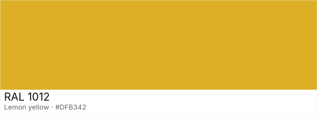 RAL 1012 — side-by-side RAL color comparison