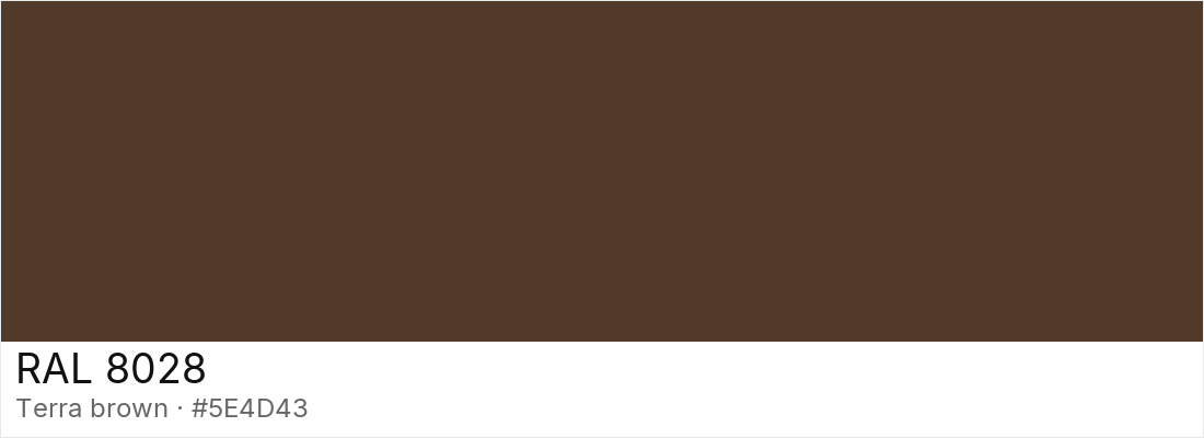 RAL 8028 — side-by-side RAL color comparison